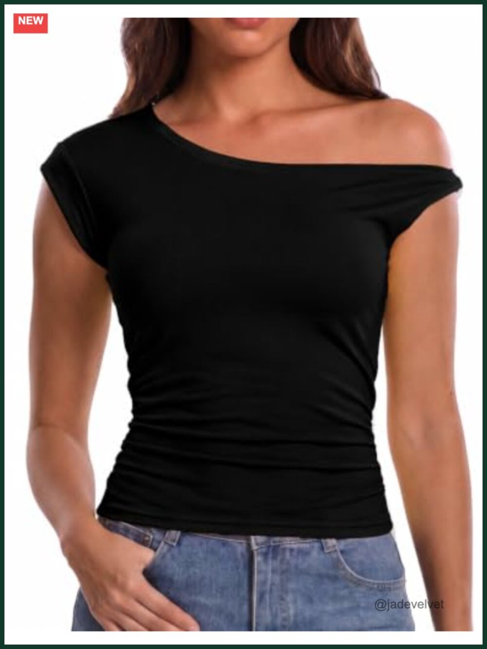 Off Shoulder Boat Neck Y2K Sleeveless Tank Top Slim Fit Women's Going Out Shirt